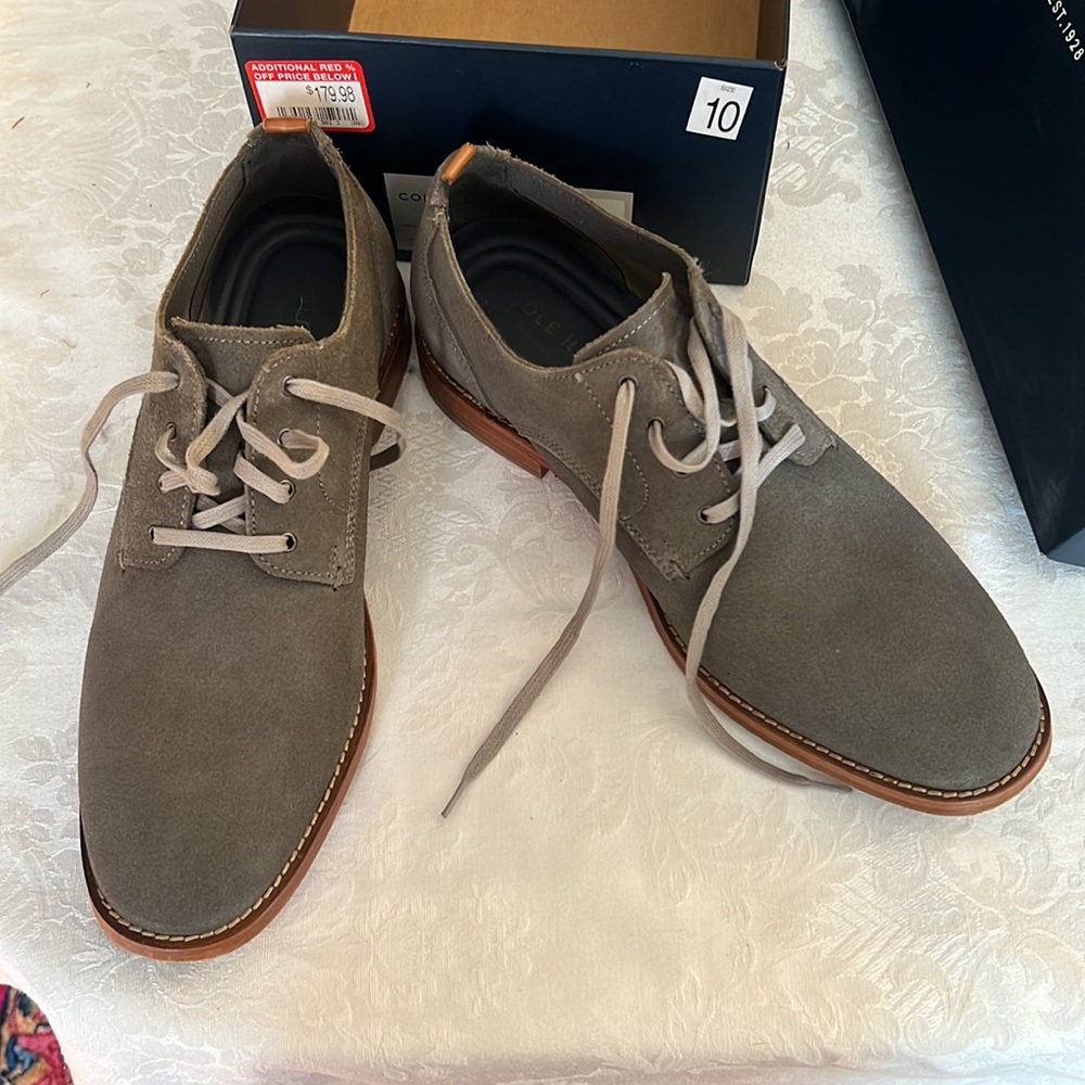 New in Box Cole Haan FTHRCRFT GR BLCHR OX in Magnet Suede